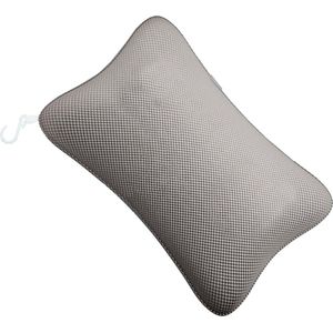 Badkussen - Grijs - Badkussen Voor In Bad - Nekkussen Bad - Hoofdsteun Bad - Kussen Bad - Bad Kussen - Badkuipkussen - Antislip Zuignappen