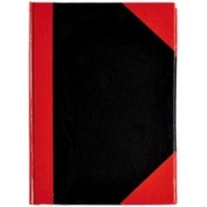 SOHO Notitieblok – Collegeblok – Lijntjespapier – Gelinieerd – A4 formaat – 1 stuk – Rood en Zwart