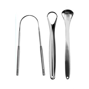CHPN - Tongschraper - 3-delige - Tongschraper Set - Tegen Slechte Adem - Tongreiniger - Mondhygiëne - Tongborstel - Mondverzorging - Duurzaam en Herbruikbaar - Schone Tong - Frisse Adem - RVS