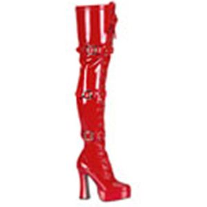 pleaser - ELECTRA-3028 Plateau overknee Laarzen - US 10 - 40 Shoes - Rood