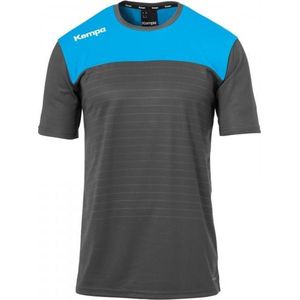 Kempa Emotion 2.0 Shirt Korte Mouw Antraciet-Kempa Blauw Maat 3XL