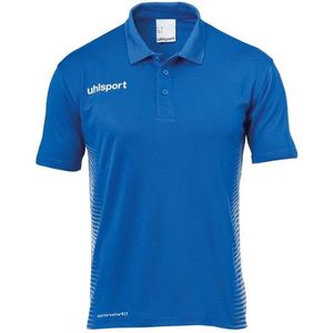 Uhlsport Score Polo Shirt Kind Azuur Blauw-Wit Maat 164