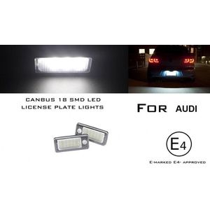 LED Kentekenverlichting voor Audi A3 S3 RS4 A4 S4 RS4 A5 S5 RS5 A6 S6 A8 S8 Q7 Sportback Sedan Cabrio Avant Limousine LED Kenteken lampen LED Kentekenverlichting set