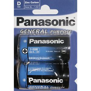 Panasonic General Purpose Batterij - D - 2 Stuks