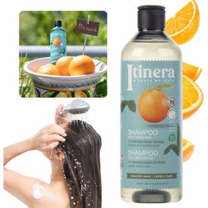 ITINERA - Shampoo voor haarvernieuwing met Siciliaanse bittere sinaasappel, 95% natuurlijke ingrediënten, 370 ml