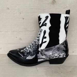 Cowboylaarsje met print zwart 37 / Zwart