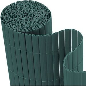 Privacyscherm mat 180x400 cm privacy hek windscherm balkonscherm PVC Groen UV-bestendig