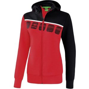 Erima 5-C Dames Trainingsjack - Jassen  - rood - 40