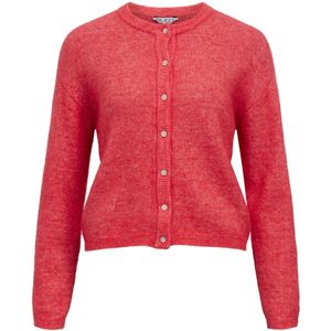 Object Vest Objagate Re Knit Cardigan Noos 23048120 Poinsettia/melange Dames Maat - M
