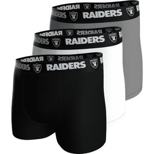NFL LAS VEGAS RAIDERS Boxers - 3-pack - Zwart-Wit-Grijs - Maat M