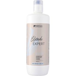 Indola Blonde Expert Insta Cool Shampoo 1000ml - Normale shampoo vrouwen - Voor Alle haartypes