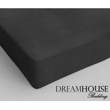 Dreamhouse Katoen Hoeslaken - 90x220 cm - Antraciet - Eenpersoons