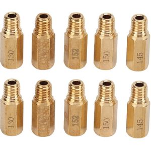 Main Jet Kit, 10Pcs/Set Carburetor Main Jet Kit 130 132 135 138 140 142 145 148 150 152 Replacement for Keihin PWK PE OKO KOSO