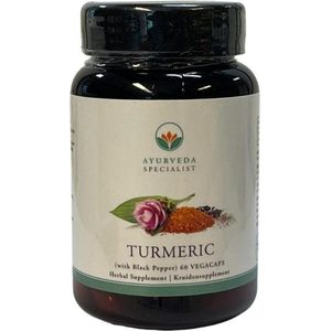 Ayurveda Specialist - Turmeric met Zwarte Peper (Kurkuma, Geelwortel) - Supplement
