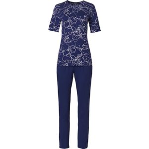 Pastunette Deluxe - Flower Lines - Pyjamaset - Blauw - Maat 44 - Viscose