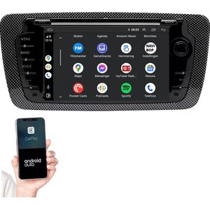 Geschikt voor Seat Ibiza | 7"" Android 14.0 Autoradio met Draaiknoppen & Touchscreen | Apple CarPlay & Android Auto | 2GB RAM & 32GB opslag | Draadloze verbinding | HD Scherm | FM, AM, DAB+ Radio | Bluetooth handsfree bellen | 2009, 2010, 2011, 2012,