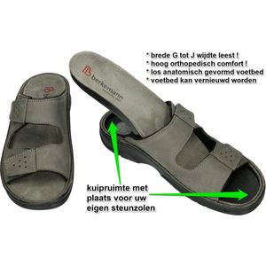 Berkemann -Heren - grijs - pantoffels & slippers - maat 43.5