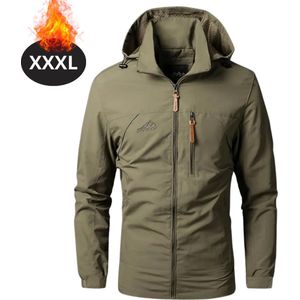 Livano Windjas Voor Heren - Parka - Lente & Herfst - Jas - Volwassen - Windjack - Windbreaker - Outdoor - Buiten - Kaki - Maat XXXL
