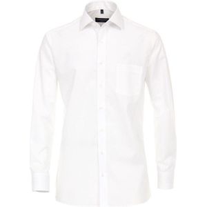 Casa Moda - Heren Overhemd - Strijkvrij - met Borstzakje  Regular fit - Wit