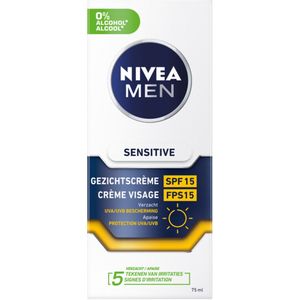 NIVEA MEN - Sensitive - Gezichtscrème met SPF 15 - 75 ml - 1 stuk