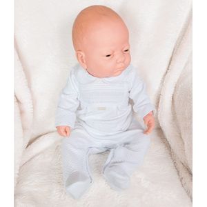 Babidu 1-delig baby pakje, wit,, winterpakje, met voetjes, maat 56, 1 maand