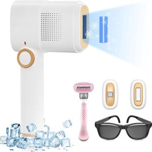 Laser Ontharingsapparaat – Haarverwijderaar IPL Technologie – Ontharingsapparaat - Epileerapparaat Voor Vrouwen – Inclusief Scheermesje en Beschermbril