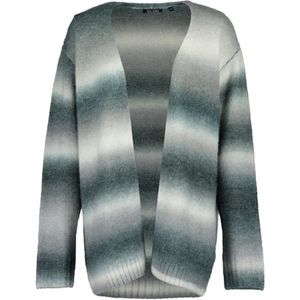 Blue Seven dames vest - dames vest - 247900 - zwart / grijs streep gemeleerd - maat 38