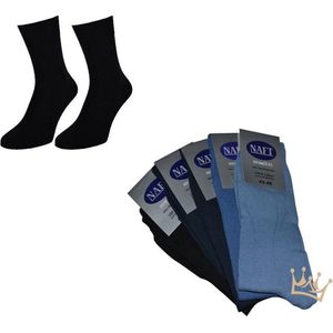 100% katoenen heren sokken - *10 Paar* - Zomer sokken - Anti transpiratie - Naadloos - Blauw mix - Maat 43-46