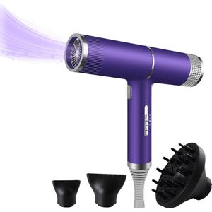 Föhn met diffuser - Stil/Krachtig/Effectief - Salonkwaliteit Haardroger - Paars