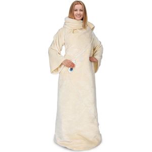 Klarstein Slanket Elektrische deken met mouwen - 120W - 155X180 cm - Coral Fleece