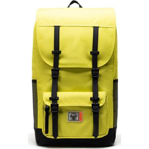 Insulated | Herschel Little America Pro - Sulphur Spring / Koeltas / rugzak - 100% gerecycleerd materiaal / lekvrij / ruimte om 32 blikjes koel te houden / voorvak met flessenopener / 23,5L opbergvolume / levenslange fabrieksgarantie (limited) / Geel