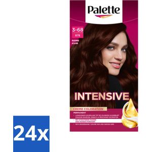 24 x Poly Palette - Haarverf - Mahonie 878 - 115ml - Haarverf - Haarkleur - Mahonie - Grijsdekking - Arganolie