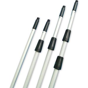 Uitschuifbare Universele Steel – Telescopische Steel 1 tot 3 Meter – Met Schroefdraad & Kliksysteem – Voor Ragebol, Raamwisser & Meer