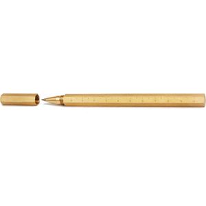 Suck Uk Pen Zeshoekig Brass 8 X 14,3 Cm Messing Goud