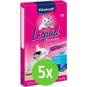 Vitakraft Cat Liquid Snack - Zalm & Omega - 5 x 6 st