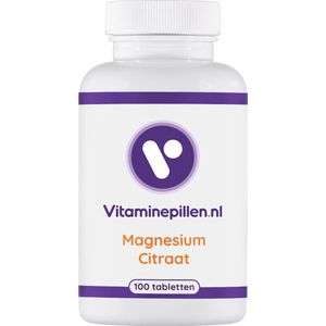 Vitaminepillen.nl | Magnesium Citraat | Tabletten | 100 stuks | Gratis verzending | Best opneembare vorm, oa. goed voor energiestofwisseling en zenuwstelsel.