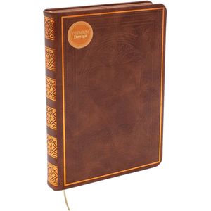 Old Book - notitieboek - bruin/ goud - 12x17cm lijn - bullet journal - Verhaak