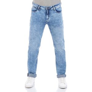 DENIMFY Heren Jeans Broeken DFMiro regular/straight Fit Blauw 33W / 34L Volwassenen Denim Jeansbroek