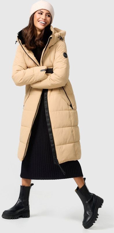 MARIKOO - Wintermantel 'Zuraraa XVI' - Chamois - Gewatteerde Jas