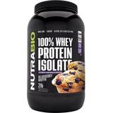 NutraBio Whey Protein Isolate - Blueberry Muffin - 900 gr