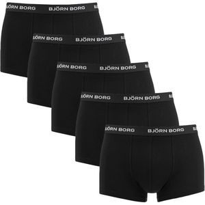 Björn Borg heren cotton stretch 5P boxer trunks zwart