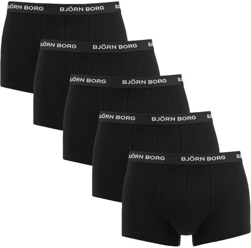 Björn Borg heren cotton stretch 5P boxer trunks zwart