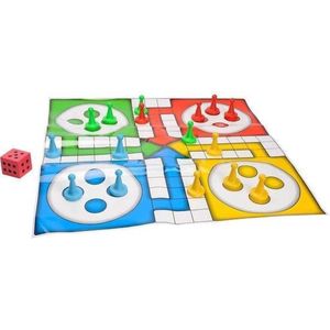 Grafix Buitenspel Giant Ludo Junior 60 x 60 Cm 18-delig