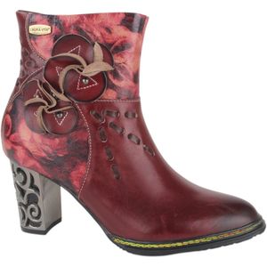 Laura Vita - Enkellaarsjes - Oranje Gemêleerd/Wijnrood