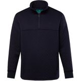 Boston Park - Heren - Boston Park troyer van sweatstof doorgestikte ruiten - Navy blauw - Maat 52+