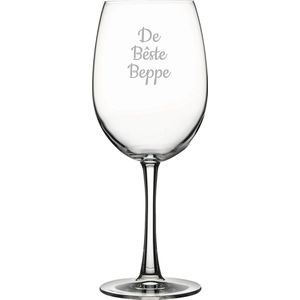 Gegraveerde Rode wijnglas 46cl De Bêste Beppe