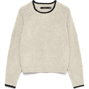 Vero Moda - Vmaquarius ls o-neck raglan pullover - Ecru - Dames