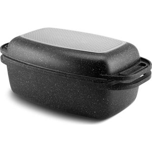 Edënbërg Stonetec Line - Luxe Aluminium Braadpan set, 2-delig - 5.1 liter