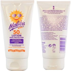 Malibu Kids Coloured Sun Lotion SPF50 - 150 ml