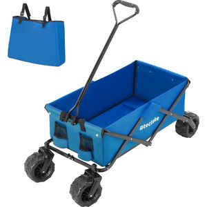 tectake® - Opvouwbare bolderkar bolderwagen Heidrun - blauw - 402912